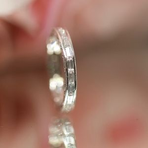 925S Tacori Bridal Baguette White Topaz Ring